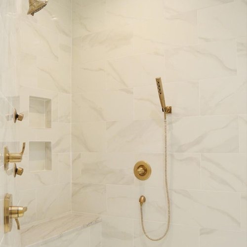 large custom shower