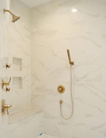 large custom shower