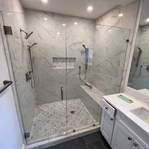 Large custom shower
