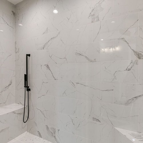 large custom shower