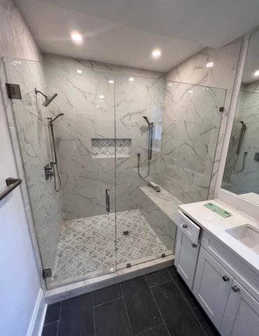 Large custom shower